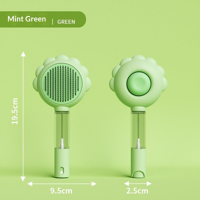 2 In 1 Self Cleaning Dog Brush Comb With Spray Pets Grooming Hair Remover Combs Brush Floating Hair Pet Grooming Brush Pet Products
