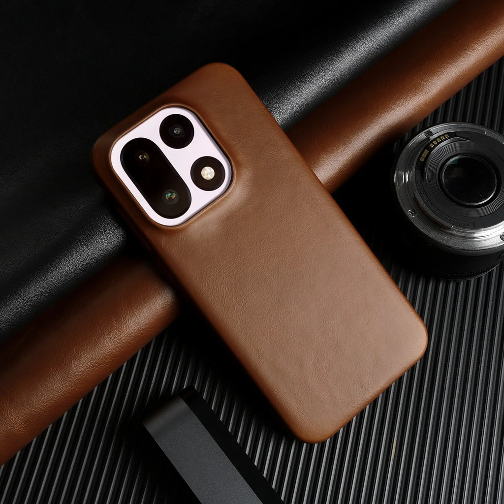 Luxury Magnetic Genuine Leather Case For Oneplus 15 11 12R 13R 10Pro Ace5 Pro Full Wrapped for Magsafe Back Cover Phone Cases