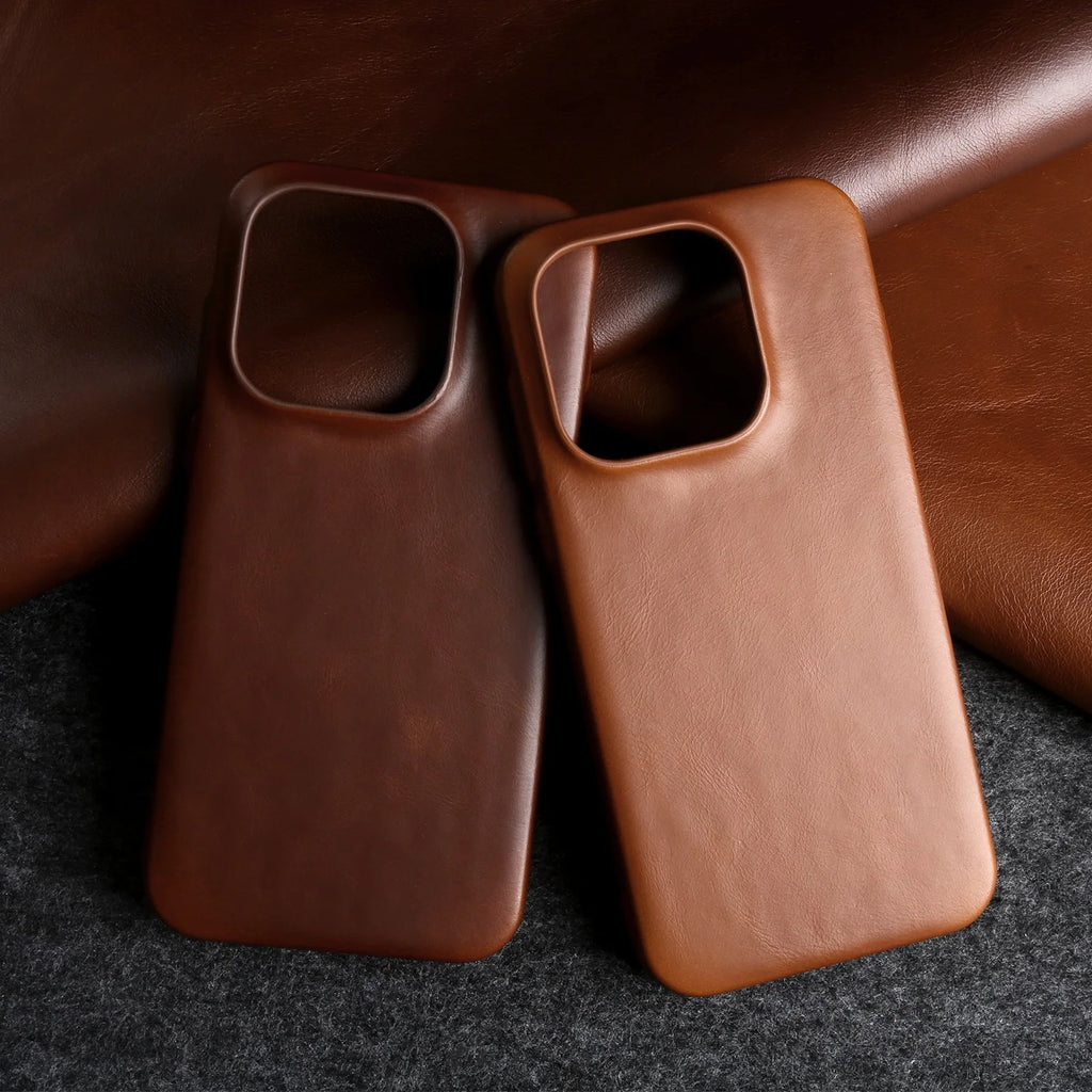 Luxury Magnetic Genuine Leather Case For Oneplus 15 11 12R 13R 10Pro Ace5 Pro Full Wrapped for Magsafe Back Cover Phone Cases